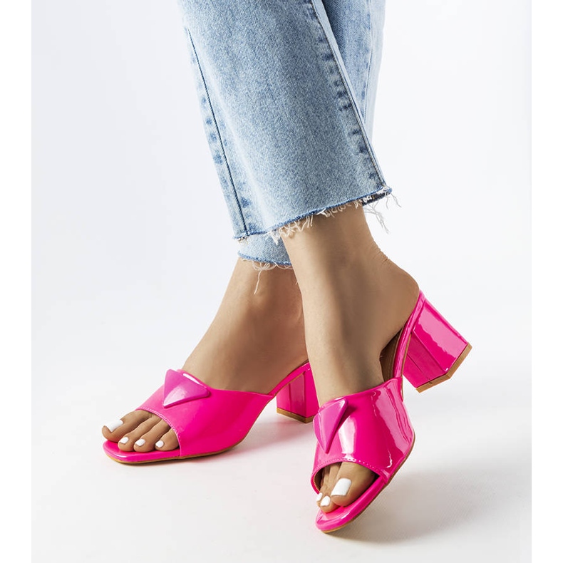 Pink lacquered Branch post sliders 2