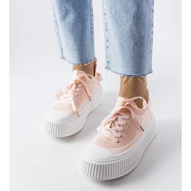 Pink sneakers with elastic uppers from Jardine 1