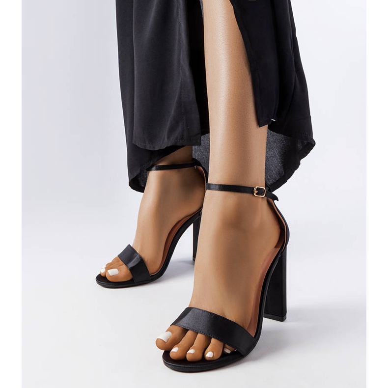 Black high heel sandals from Rive 1
