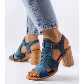 Evento Openwork sandals from Courtois blue 1