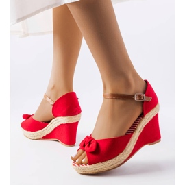 Red wedge espadrilles from Fayme 1