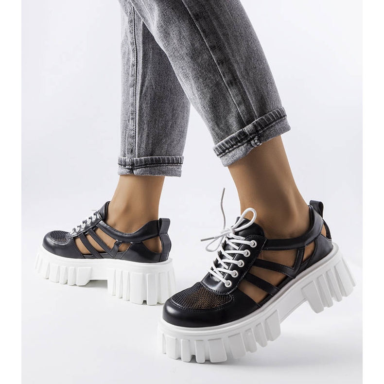 Black brogues with a massive Emaline sole 2