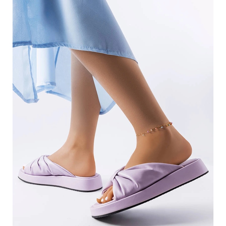 Purple wedge sandals from Hog violet 2