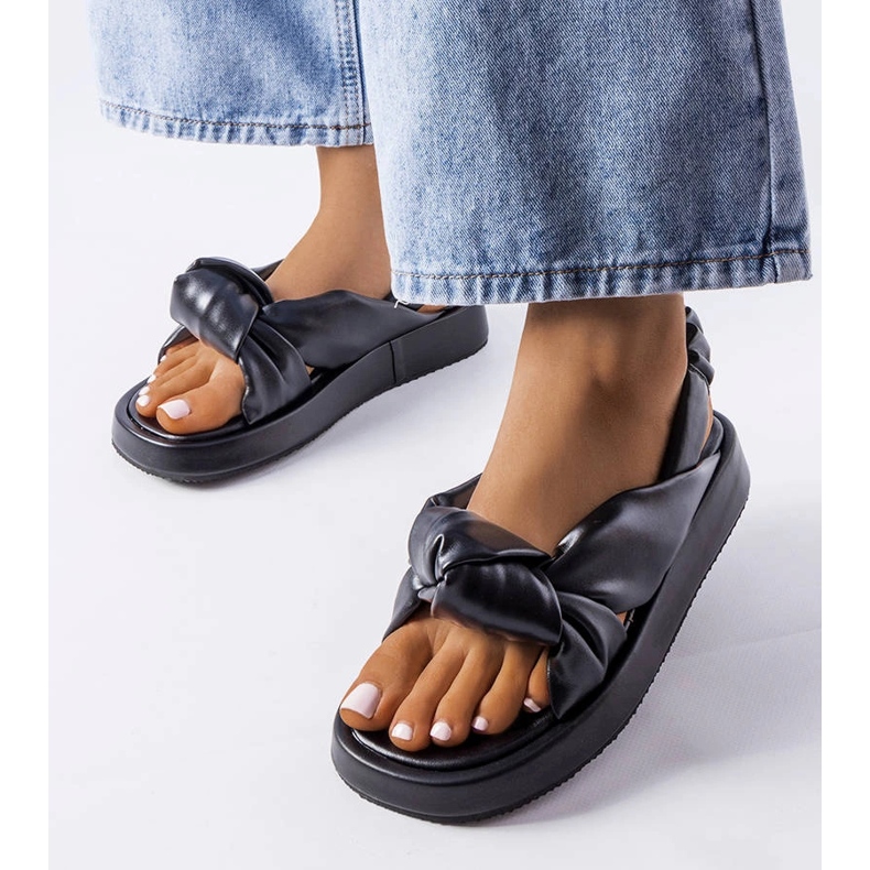 Black wedge sandals from Clarice 1