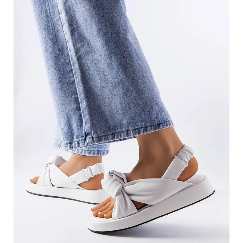 White wedge sandals from Clarice 1