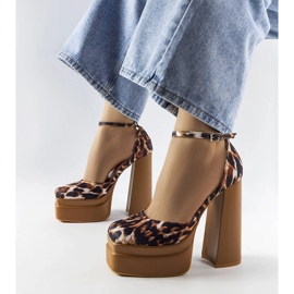 Brown high heel pumps from Romines 1