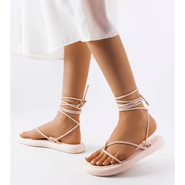 Beige lace-up sandals from Laurence 1 Beige lace-up sandals from Laurence 1
