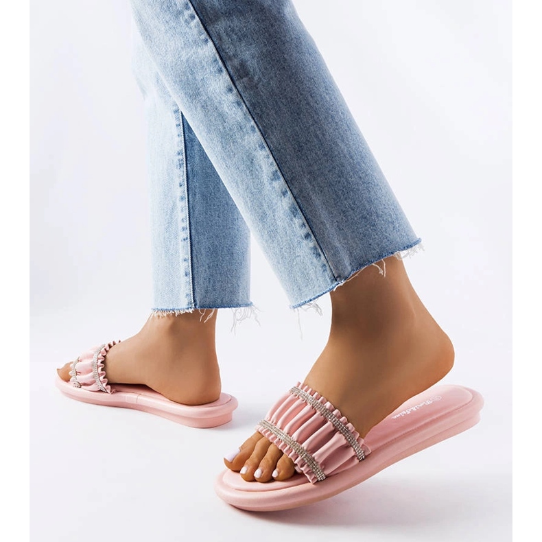 Pink sandals with zircons from Anapor 2 Pink sandals with zircons from Anapor 2