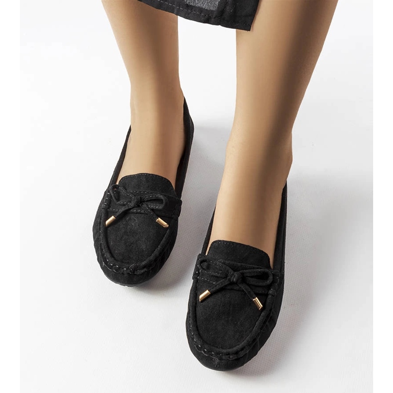 Black loafers with a bow from Grasselli 1