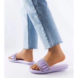 Purple sandals with cubic zirconias from Anapor 2