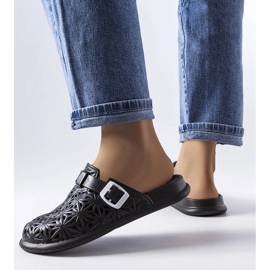 Black openwork rubber sliders from Peverell 1