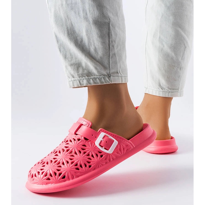 Red openwork rubber slippers from Peverell 1