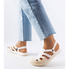 Canton white rubber sandals 1