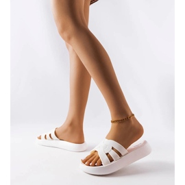 Coudert white rubber slippers 1