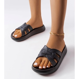 Coudert black rubber slides 1