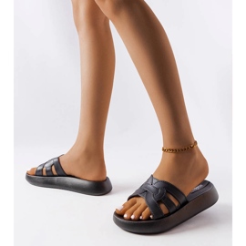 Coudert black rubber slides 2