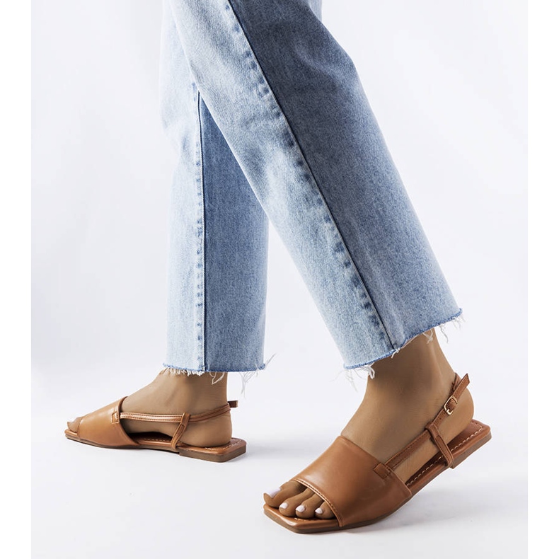 Brown square toe sandals from Locust 1