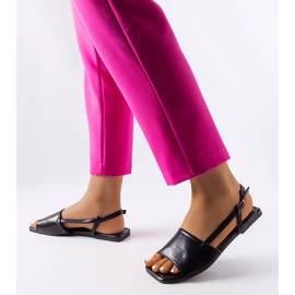 Black square toe sandals from Locust 1