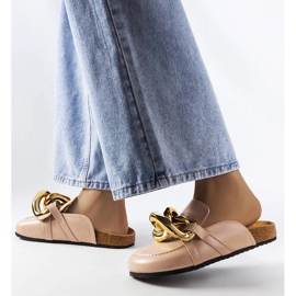 Christelle pink chain slippers 1