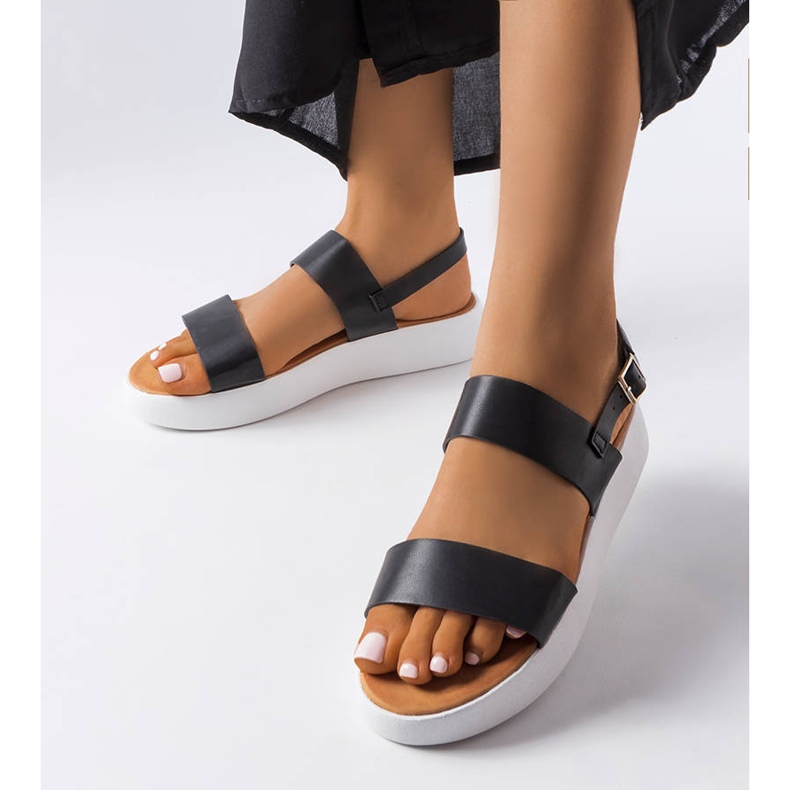 BM Black platform sandals from Isaac 1