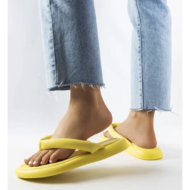 Smithfield yellow chunky flip-flops 2