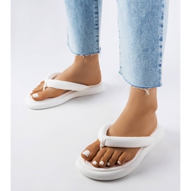 Smithfield white chunky flip-flops 1