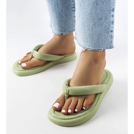 Smithfield green chunky flip-flops 1