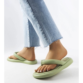 Smithfield green chunky flip-flops 2