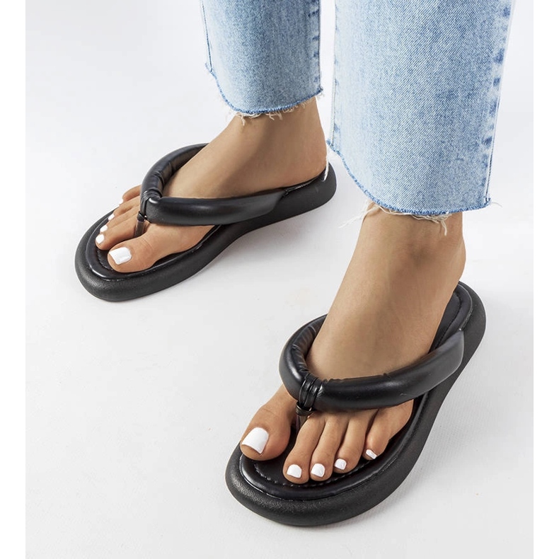 Smithfield black chunky flip-flops 1