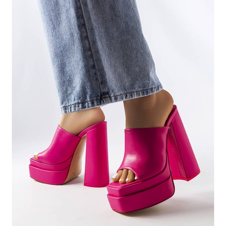 Pink high heel sandals from Mercure 1