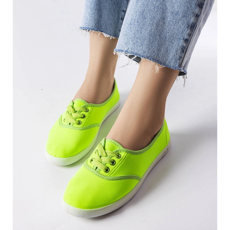 Neon green sneakers from Lafayette 1