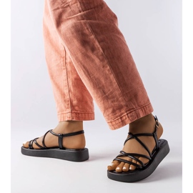 Black platform sandals from Brunelle 1