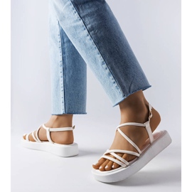 White platform sandals from Brunelle 1