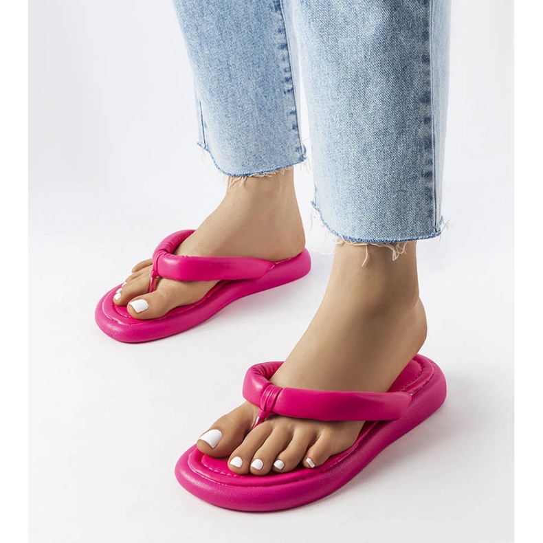 Platform flip flops Y223-2 Fuchsia pink 1