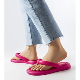 Platform flip flops Y223-2 Fuchsia pink 2