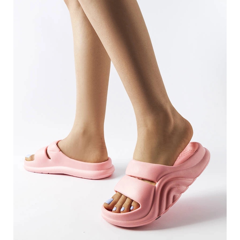 Pink rubber slippers from Geneve 2