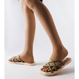 Pearlman green rubber slides 1