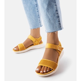 Yellow sports sandals from Bériault 1