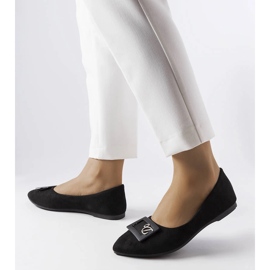 BM Black ballerinas decorated with rhinestones from Fleming 1