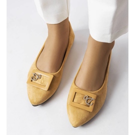 Beige ballerinas decorated with rhinestones from Fleming 1