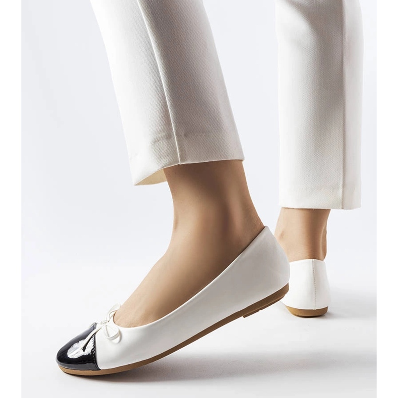 White patent toe ballerinas from Despins 1