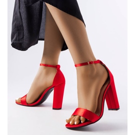 Red high heel sandals from Rive 1