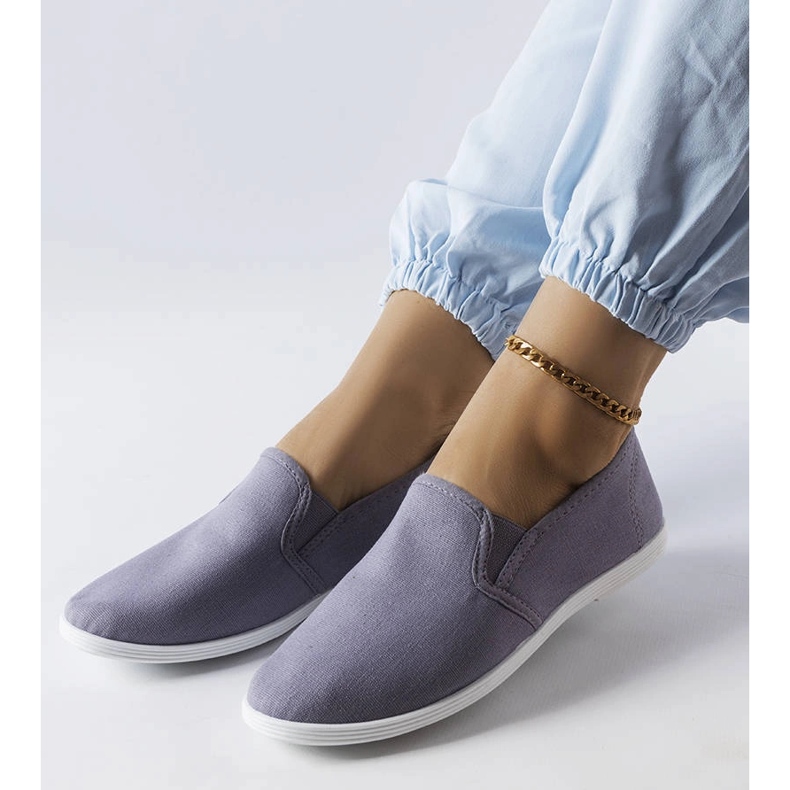 Inna Gray fabric sneakers from Quincy grey 1