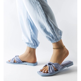 Pride blue eco-suede slippers 2