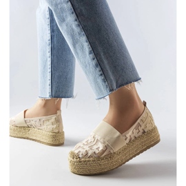 Beige mesh espadrilles from Bateliers 1