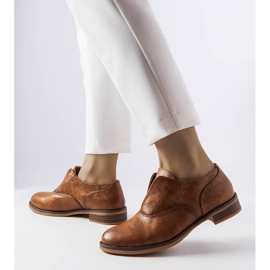 Beige brogues LS5379 Camel brown 1