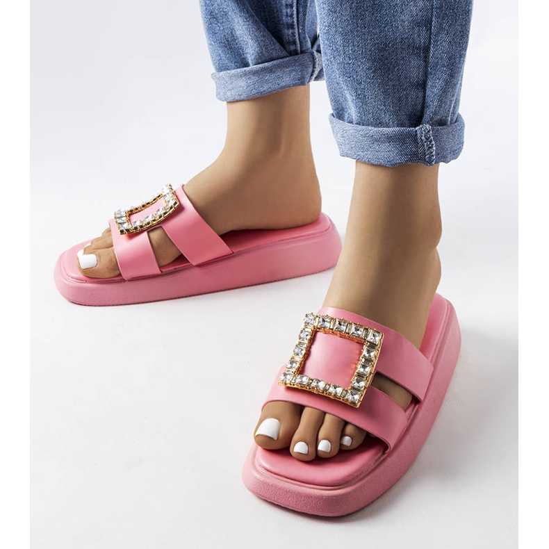 Fusbert pink rhinestone sliders 1 Fusbert pink rhinestone sliders 1