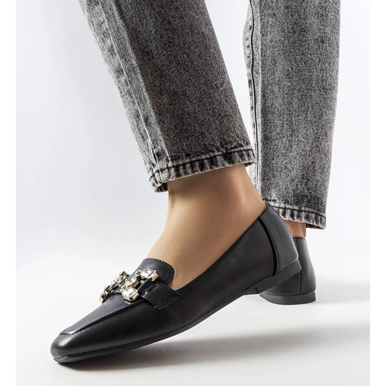 Black loafers with rhinestones from Marechal 1 Black loafers with rhinestones from Marechal 1
