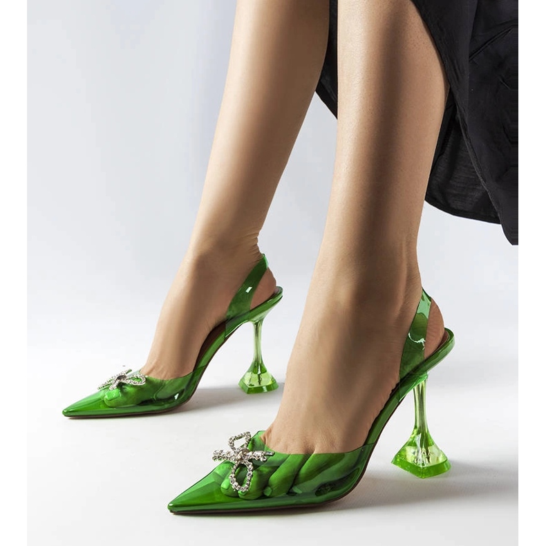 Green transparent pumps from Girard 1
