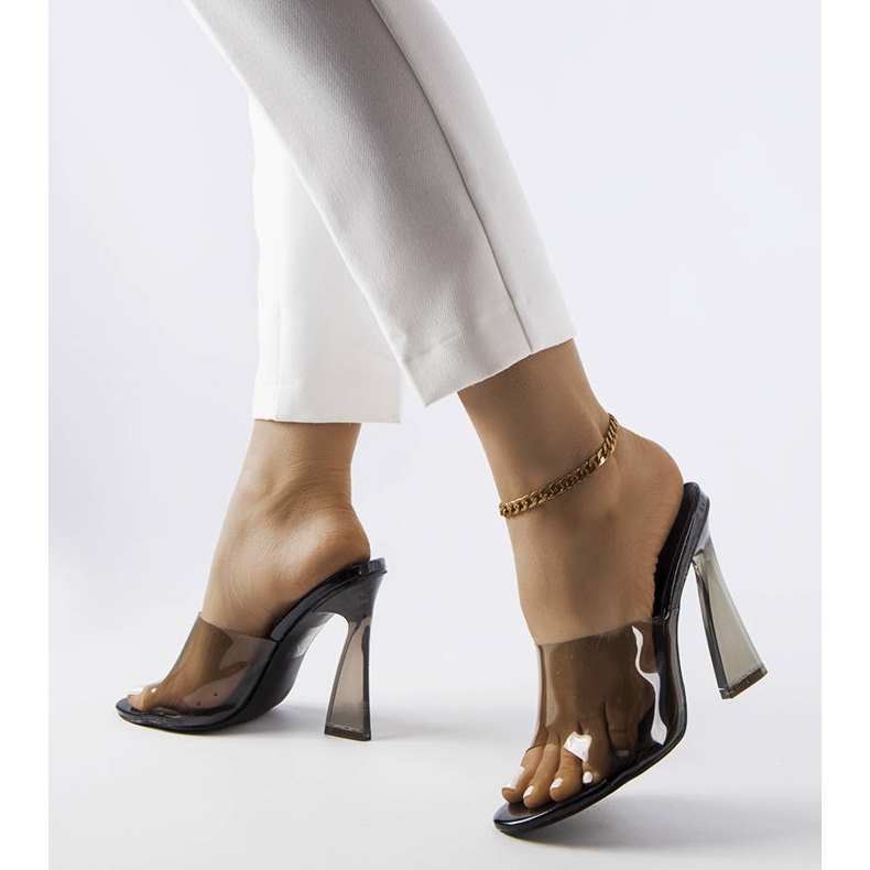 Black transparent sliders from Clichy 1